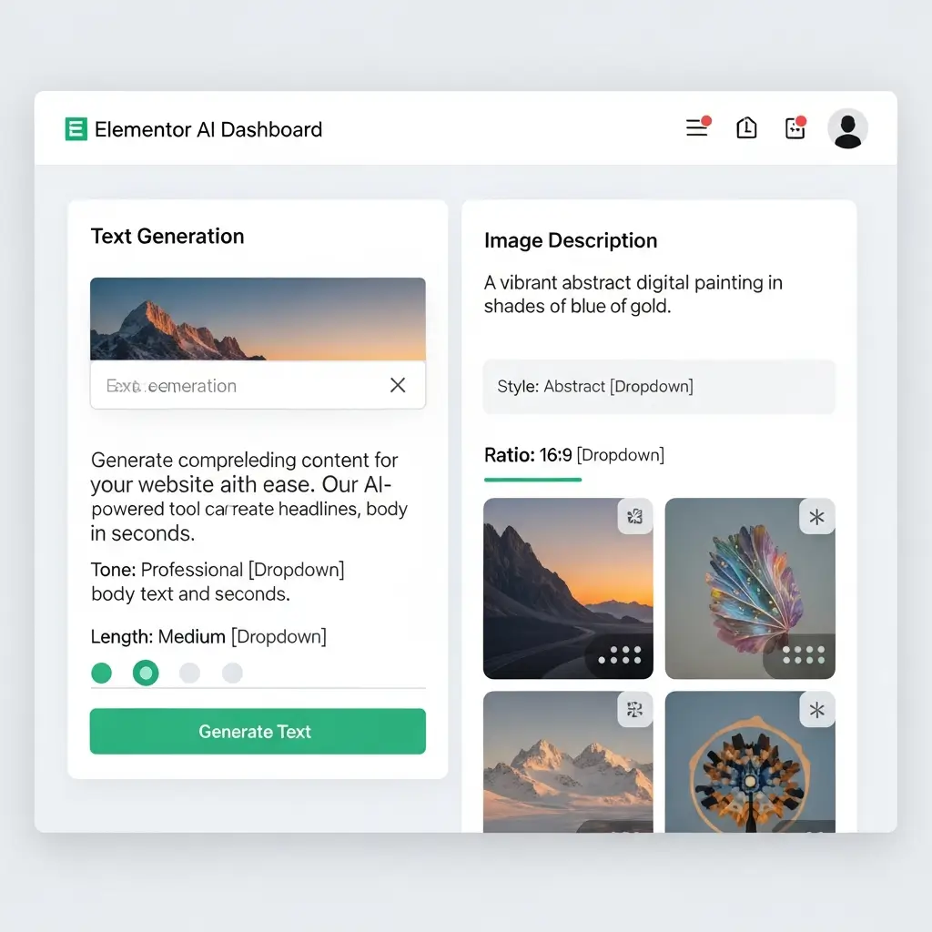 طراحی صفحه فرود با کمک هوش مصنوعی در Elementor