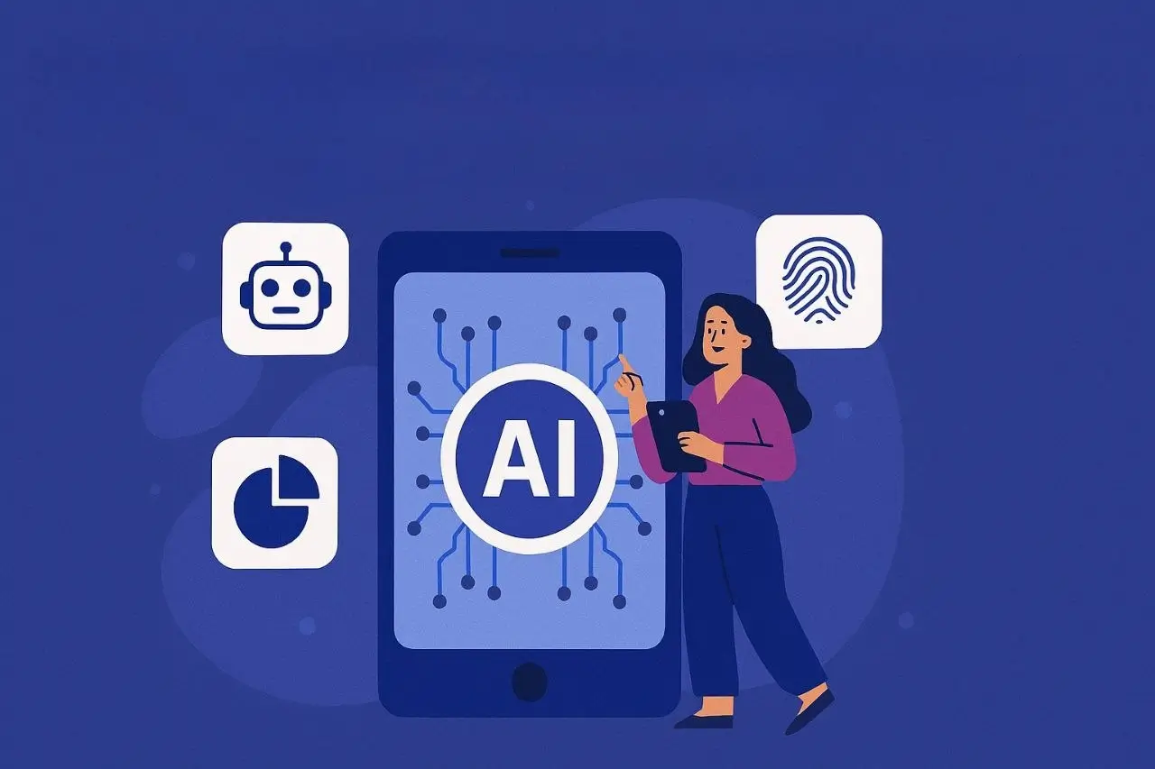 نمودار صعودی درخشان که در پس‌زمینه آن نقشه‌ای از کره زمین و شبکه‌های نوری دیجیتال دیده می‌شود، نماد سهم ۱۵.۷ تریلیون دلاری هوش مصنوعی در اقتصاد جهانی تا ۲۰۳۰