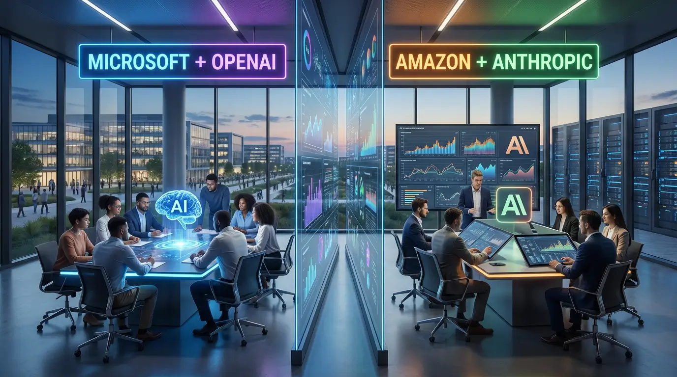 مقایسه رقابت هوش مصنوعی مایکروسافت و آمازون