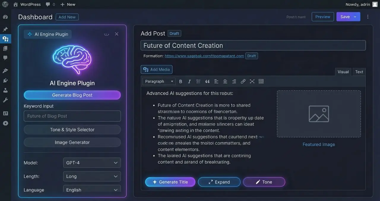 افزونه AI Engine برای تولید محتوای بلاگ با هوش مصنوعی