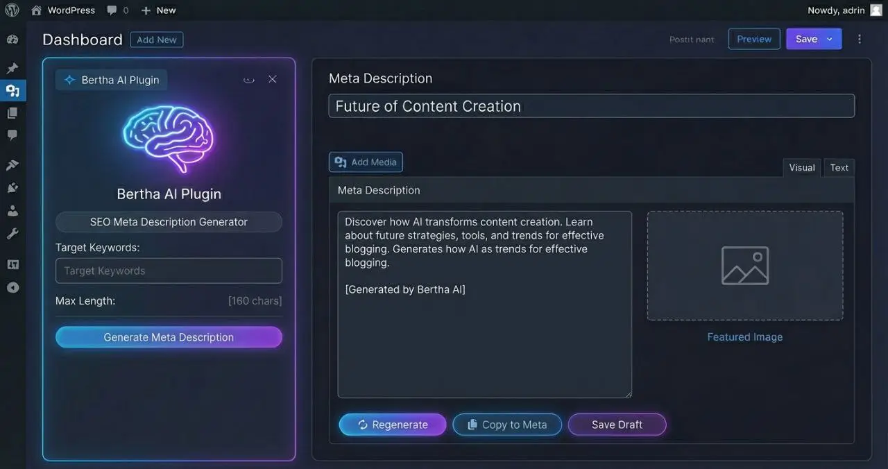 Bertha AI بهینهسازی متن و توضیحات متا با کمک هوش مصنوعی