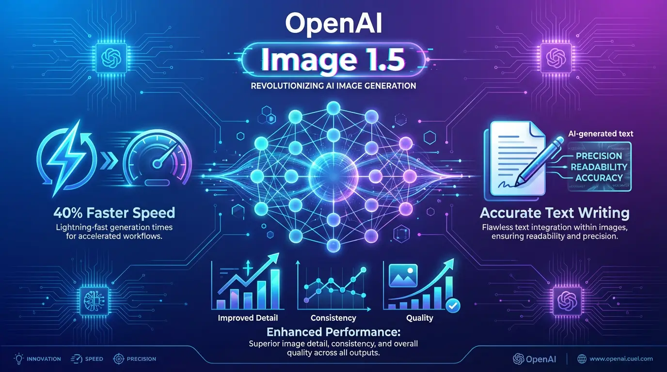انقلاب OpenAI در تولید تصویر؛ مدل Image 1.5 با ۴۰٪ سرعت بیشتر و قابلیت نوشتن متن دقیق منتشر شد