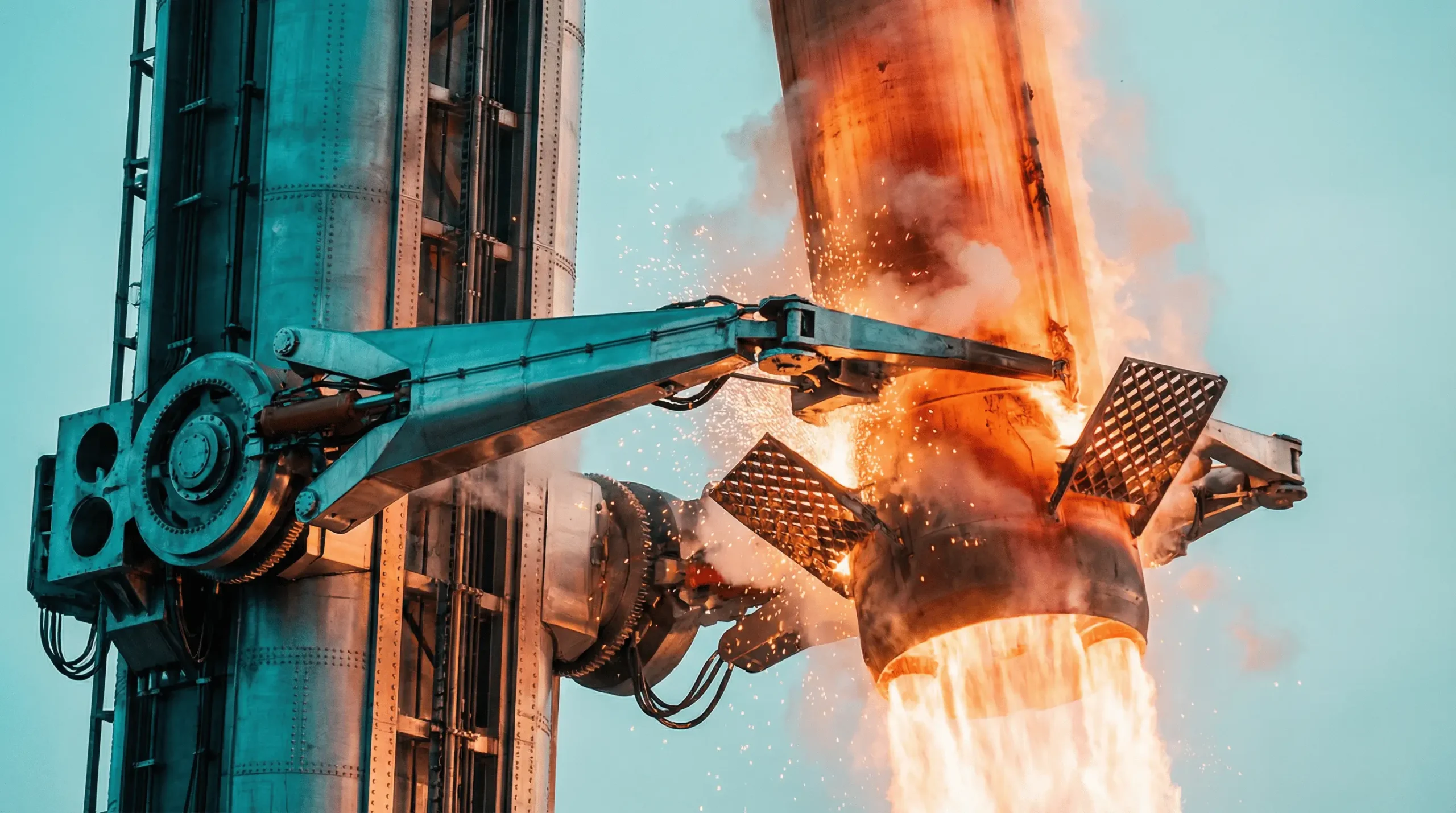 بازوهای مکانیکی چاپستیک برای گرفتن موشکهای چندبارمصرف چینی