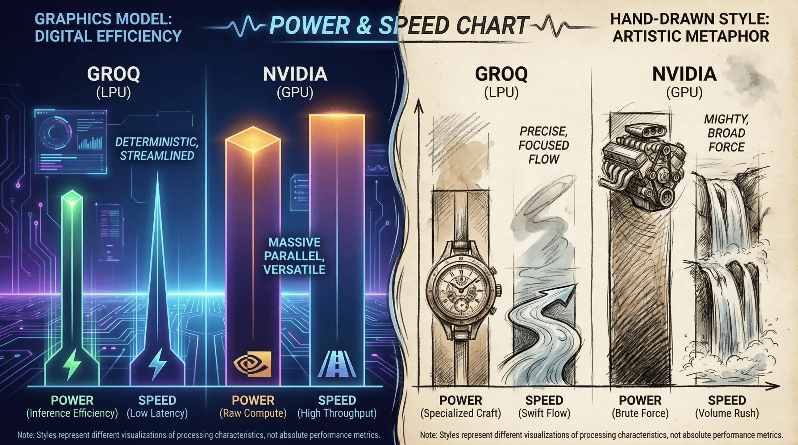 مقایسه سرعت استنتاج تراشه LPU در برابر پردازندههای گرافیکی سنتی