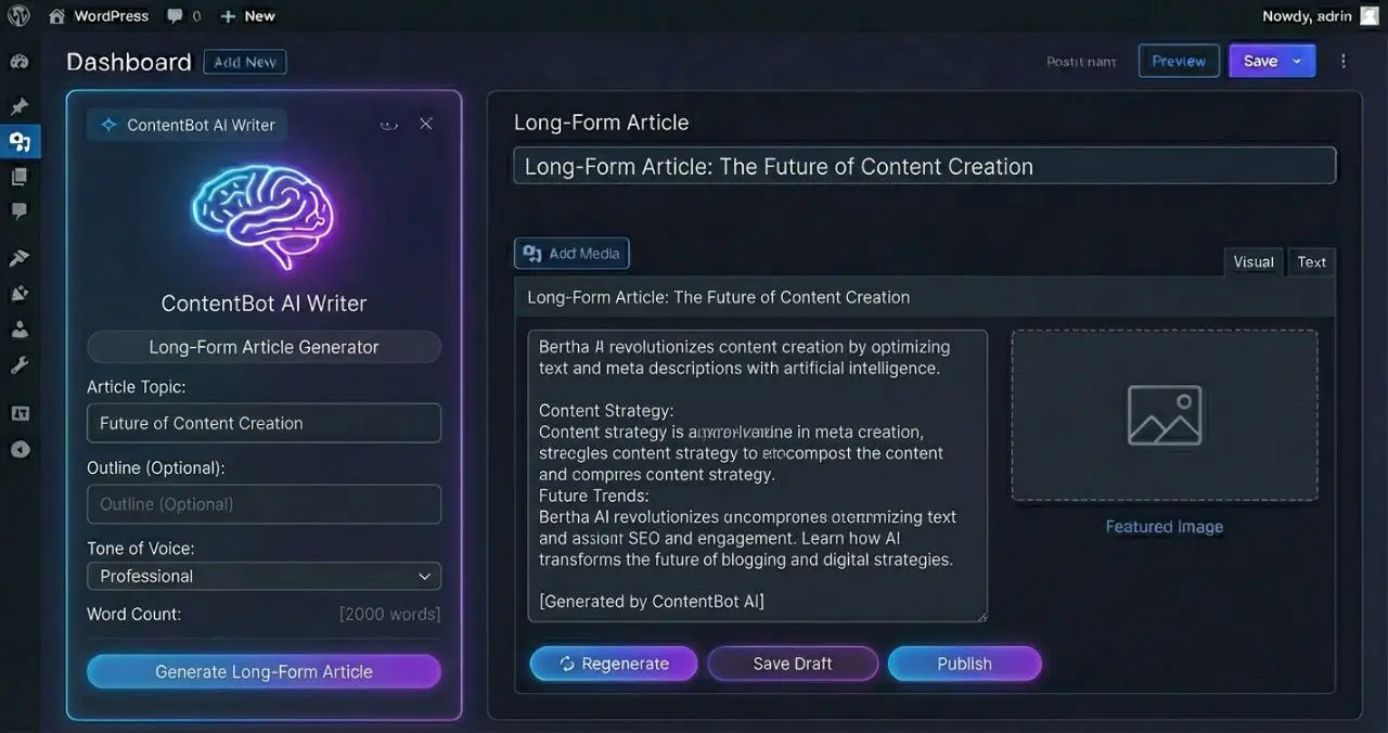 ContentBot ابزاری برای نویسندگی تحلیلی و علمی در وردپرس