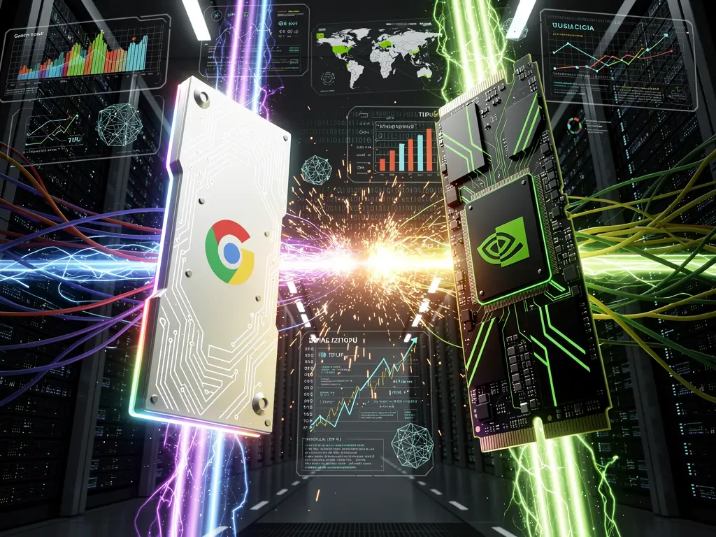 نبرد مستقیم بین تراشههای TPU گوگل و GPUهای انویدیا برای تسلط بر بازار AI