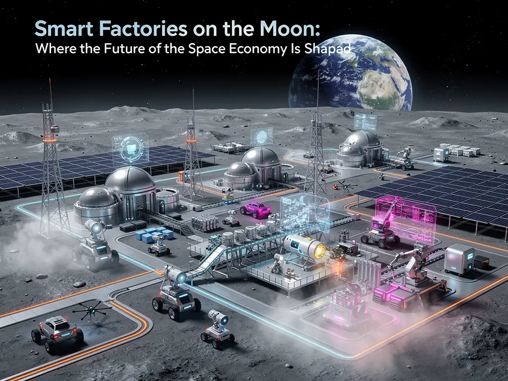 کارخانههای هوشمند روی ماه: جایی که آینده اقتصاد فضا شکل میگیرد
