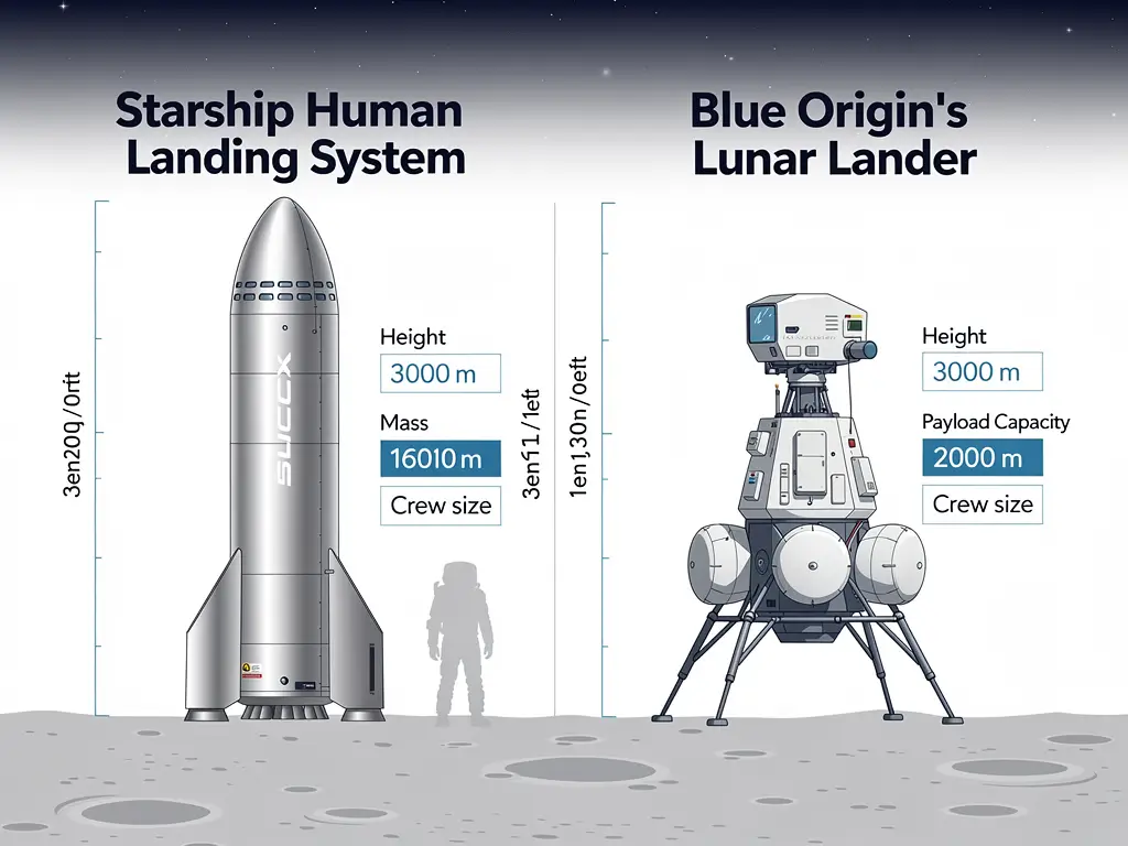 رقابت برای ماه: استارشیپ اسپیسایکس در برابر بلو مون از بلو اوریجین