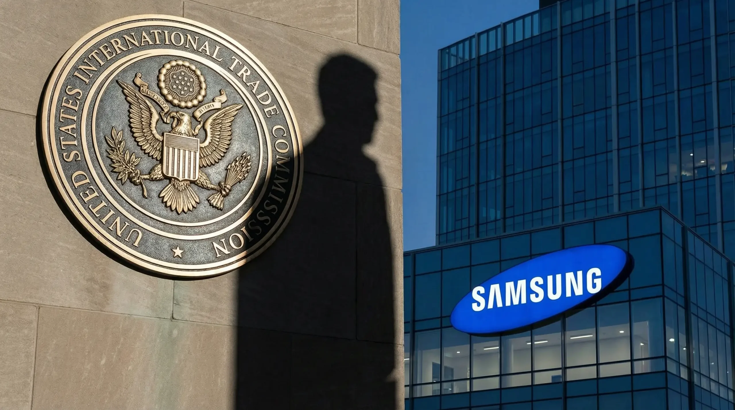 مهر رسمی کمیسیون تجارت بینالمللی ایالات متحده (ITC) سایه بزرگ و شومی بر لوگوی شرکت سامسونگ انداخته است